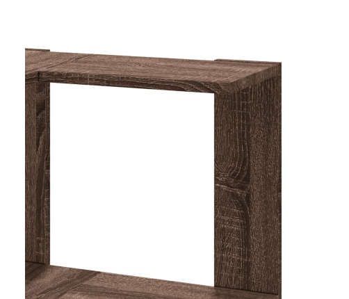 Estantería de esquina 3 niveles madera marrón roble 50x50x102cm