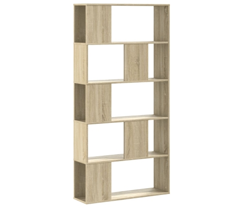 Librería de 5 niveles madera roble Sonoma 80,5x23,5x162,5 cm