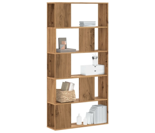 vidaXL Librería de 5 niveles madera roble artesanal 80,5x23,5x162,5 cm