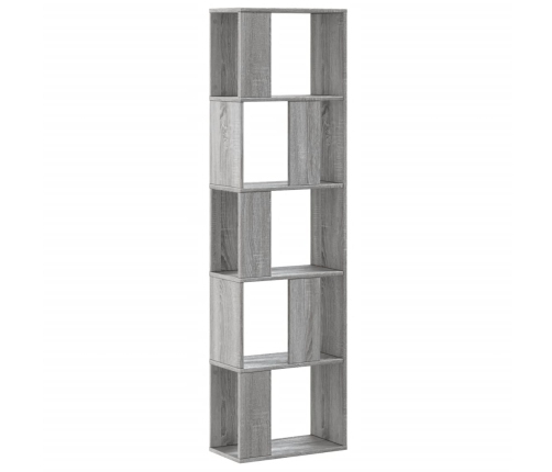 vidaXL Librería de 5 niveles madera gris Sonoma 45x23,5x162,5 cm