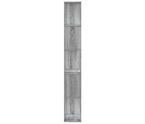 vidaXL Librería de 5 niveles madera gris Sonoma 45x23,5x162,5 cm