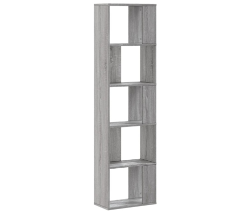 vidaXL Librería de 5 niveles madera gris Sonoma 45x23,5x162,5 cm