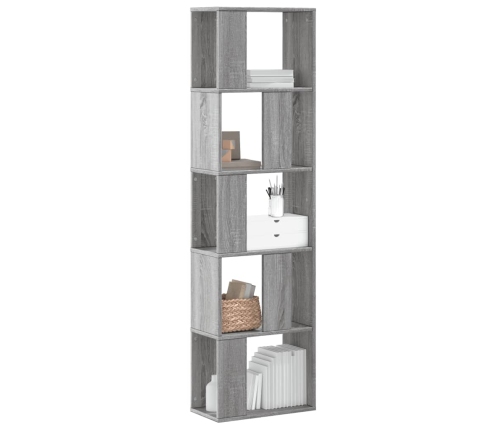 vidaXL Librería de 5 niveles madera gris Sonoma 45x23,5x162,5 cm