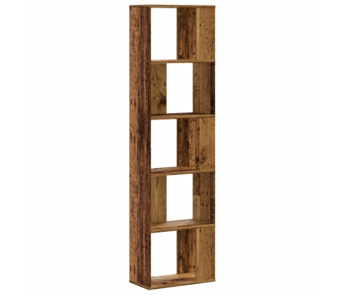 vidaXL Librería de 5 niveles madera color envejecido 45x23,5x162,5 cm