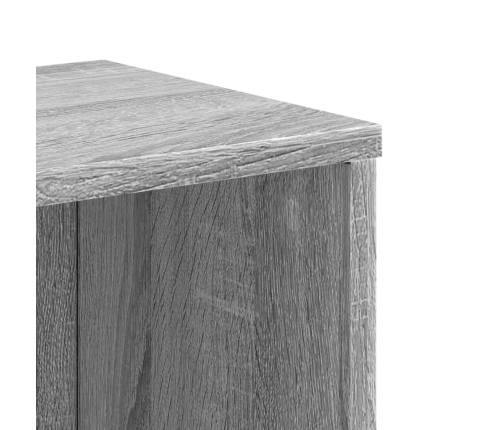 Estantería de madera de ingeniería gris Sonoma 50x25x105 cm