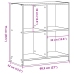 Estantería de madera de ingeniería gris Sonoma 68,5x32x75 cm