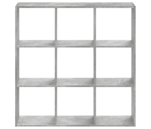 Estantería de madera de ingeniería gris hormigón 102x32x102 cm