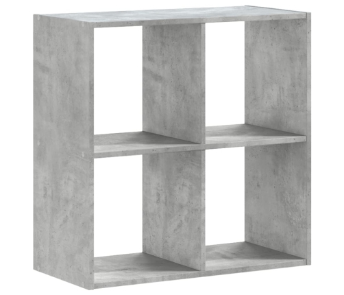 Estantería madera de ingeniería gris hormigón 68,5x32x68,5 cm