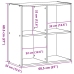 vidaXL Estantería de madera ingeniería roble ahumado 68,5x32x68,5 cm