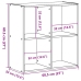 Estantería de madera de ingeniería gris Sonoma 68,5x32x68,5 cm