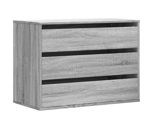 Cajonera de esquina madera ingeniería gris Sonoma 80x41x58 cm