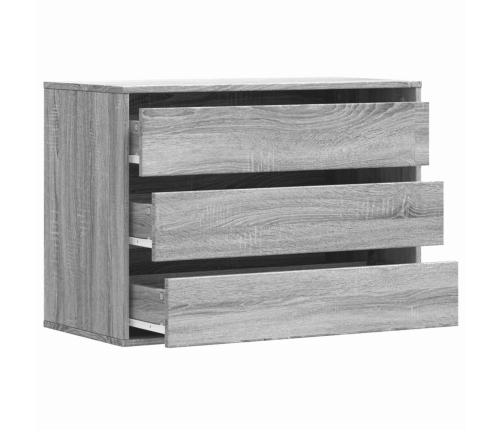 Cajonera de esquina madera ingeniería gris Sonoma 80x41x58 cm