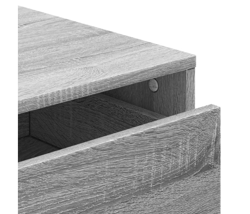 Cajonera de esquina madera ingeniería gris Sonoma 80x41x58 cm