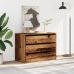 Cajonera de esquina madera de ingeniería envejecida 80x41x58 cm