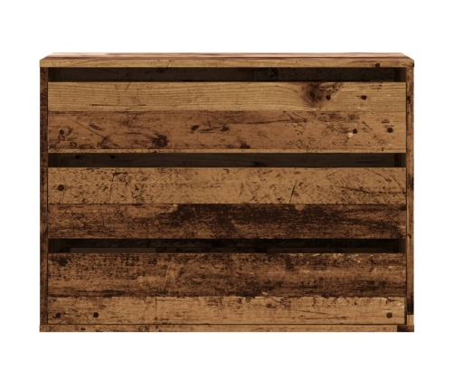 Cajonera de esquina madera de ingeniería envejecida 80x41x58 cm