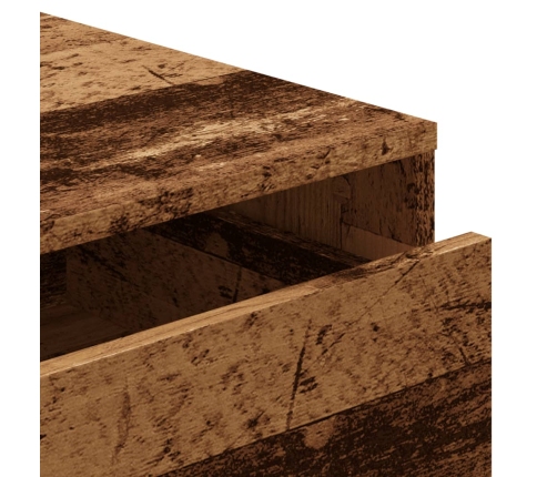 Cajonera de esquina madera de ingeniería envejecida 80x41x58 cm