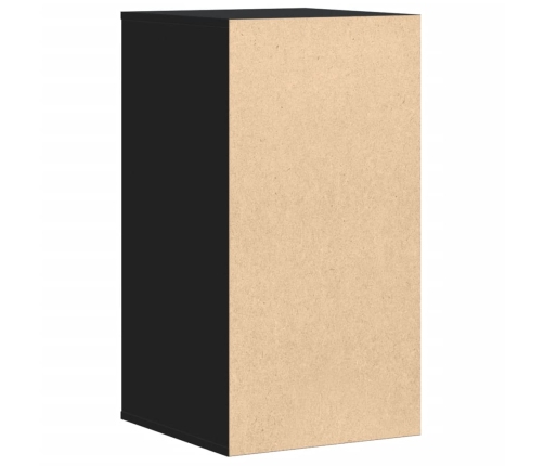 Cajonera de esquina madera de ingeniería negra 40x41x76 cm