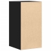 Cajonera de esquina madera de ingeniería negra 40x41x76 cm