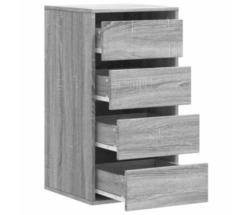 Cajonera de esquina madera ingeniería gris Sonoma 40x41x76 cm