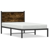 Estructura de cama con cabecero metal roble ahumado 107x203 cm