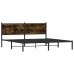 Estructura de cama sin colchón metal roble ahumado 160x200 cm