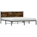 Estructura de cama sin colchón metal roble ahumado 160x200 cm