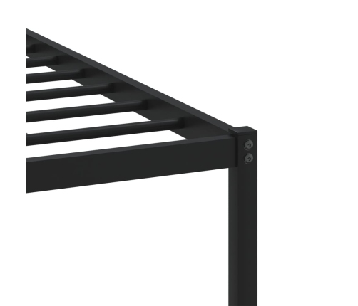 Estructura de cama sin colchón metal roble ahumado 160x200 cm