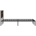 vidaXL Estructura de cama con cabecero metal roble ahumado 183x213 cm