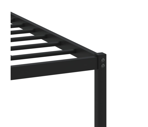 vidaXL Estructura de cama con cabecero metal roble ahumado 183x213 cm