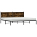 Estructura de cama sin colchón metal roble ahumado 193x203 cm