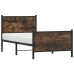 Estructura de cama sin colchón metal roble ahumado 90x200 cm