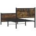 Estructura de cama sin colchón metal roble ahumado 90x200 cm