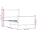 Estructura de cama sin colchón metal roble ahumado 90x200 cm