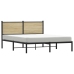 Estructura de cama sin colchón metal roble Sonoma 140x200 cm