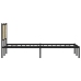 Estructura de cama sin colchón metal roble Sonoma 140x200 cm