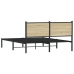 Estructura de cama sin colchón metal roble Sonoma 140x200 cm