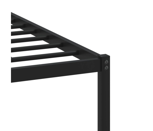 Estructura de cama sin colchón metal marrón roble 107x203 cm