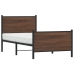Estructura de cama sin colchón metal marrón roble 80x200 cm