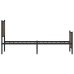 Estructura de cama sin colchón metal marrón roble 80x200 cm