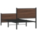 Estructura de cama sin colchón metal marrón roble 80x200 cm