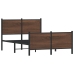 Estructura de cama sin colchón metal marrón roble 137x190 cm