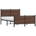 Estructura de cama sin colchón metal marrón roble 137x190 cm