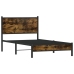 Estructura de cama sin colchón metal roble ahumado 107x203 cm