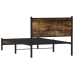 Estructura de cama sin colchón metal roble ahumado 107x203 cm