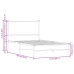 Estructura de cama sin colchón metal roble ahumado 107x203 cm