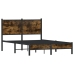 Estructura de cama sin colchón metal roble ahumado 120x200 cm