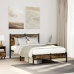 Estructura de cama sin colchón metal roble ahumado 120x200 cm