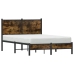 Estructura de cama sin colchón metal roble ahumado 120x200 cm