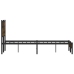 Estructura de cama sin colchón metal roble ahumado 120x200 cm