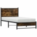 Estructura de cama sin colchón metal roble ahumado 90x200 cm